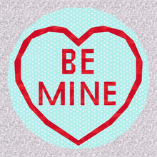 Load image into Gallery viewer, Be Mine, Love Heart Sweet, Foundation Paper Piecing Pattern (FPP Pattern), Quilt Block, 3 sizes FPP Patterns- Full Bobbin Designs foundation paper piecing patterns quilt block patterns sewing patterns