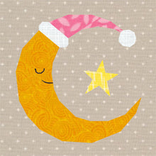 Load image into Gallery viewer, Bedtime Moon, Foundation Paper Piecing Pattern (FPP Pattern), Quilt Block, 3 sizes FPP Patterns- Full Bobbin Designs foundation paper piecing patterns quilt block patterns sewing patterns