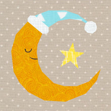 Load image into Gallery viewer, Bedtime Moon, Foundation Paper Piecing Pattern (FPP Pattern), Quilt Block, 3 sizes FPP Patterns- Full Bobbin Designs foundation paper piecing patterns quilt block patterns sewing patterns