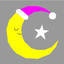 Load image into Gallery viewer, Bedtime Moon, Foundation Paper Piecing Pattern (FPP Pattern), Quilt Block, 3 sizes FPP Patterns- Full Bobbin Designs foundation paper piecing patterns quilt block patterns sewing patterns