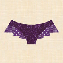 Load image into Gallery viewer, Bikini Panties, Foundation Paper Piecing, FPP Pattern, 3 sizes FPP Patterns- Full Bobbin Designs foundation paper piecing patterns quilt block patterns sewing patterns
