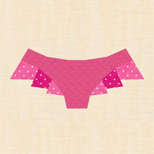 Load image into Gallery viewer, Bikini Panties, Foundation Paper Piecing, FPP Pattern, 3 sizes FPP Patterns- Full Bobbin Designs foundation paper piecing patterns quilt block patterns sewing patterns