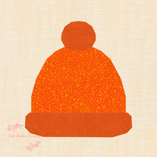 Load image into Gallery viewer, Bobble Hat, Foundation Paper Piecing Pattern (FPP Pattern), Quilt Block, 3 sizes FPP Patterns- Full Bobbin Designs foundation paper piecing patterns quilt block patterns sewing patterns
