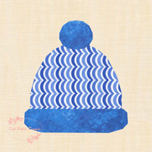Load image into Gallery viewer, Bobble Hat, Foundation Paper Piecing Pattern (FPP Pattern), Quilt Block, 3 sizes FPP Patterns- Full Bobbin Designs foundation paper piecing patterns quilt block patterns sewing patterns