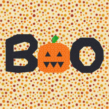 Load image into Gallery viewer, BOO Halloween, Foundation Paper Piecing Pattern (FPP Pattern), Quilt Block, 3 sizes FPP Patterns- Full Bobbin Designs foundation paper piecing patterns quilt block patterns sewing patterns