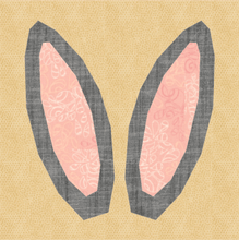 Load image into Gallery viewer, Bunny Ears, Foundation Paper Piecing Pattern (FPP Pattern), Quilt Block, 3 Designs, 3 Sizes FPP Patterns- Full Bobbin Designs foundation paper piecing patterns quilt block patterns sewing patterns