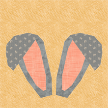 Load image into Gallery viewer, Bunny Ears, Foundation Paper Piecing Pattern (FPP Pattern), Quilt Block, 3 Designs, 3 Sizes FPP Patterns- Full Bobbin Designs foundation paper piecing patterns quilt block patterns sewing patterns