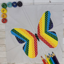 Load image into Gallery viewer, Butterfly Flutterby, Foundation Paper Piecing Pattern (FPP Pattern), Quilt Block, 3 sizes FPP Patterns- Full Bobbin Designs foundation paper piecing patterns quilt block patterns sewing patterns