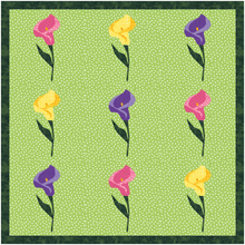 Load image into Gallery viewer, Calla Lily, Flower, Foundation Paper Piecing (FPP Pattern), Quilt Block, 3 sizes FPP Patterns- Full Bobbin Designs foundation paper piecing patterns quilt block patterns sewing patterns