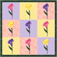 Load image into Gallery viewer, Calla Lily, Flower, Foundation Paper Piecing (FPP Pattern), Quilt Block, 3 sizes FPP Patterns- Full Bobbin Designs foundation paper piecing patterns quilt block patterns sewing patterns
