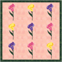 Load image into Gallery viewer, Calla Lily, Flower, Foundation Paper Piecing (FPP Pattern), Quilt Block, 3 sizes FPP Patterns- Full Bobbin Designs foundation paper piecing patterns quilt block patterns sewing patterns