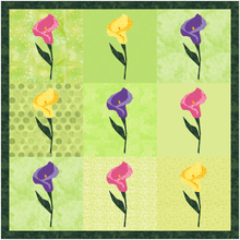 Load image into Gallery viewer, Calla Lily, Flower, Foundation Paper Piecing (FPP Pattern), Quilt Block, 3 sizes FPP Patterns- Full Bobbin Designs foundation paper piecing patterns quilt block patterns sewing patterns