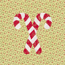 Load image into Gallery viewer, Candy Cane, Foundation Paper Piecing Patterns (FPP Pattern), Quilt Block, 3 sizes FPP Patterns- Full Bobbin Designs foundation paper piecing patterns quilt block patterns sewing patterns