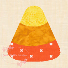 Load image into Gallery viewer, Candy Corn, Halloween, Foundation Paper Piecing Pattern (FPP Pattern), Quilt Block, 3 sizes FPP Patterns- Full Bobbin Designs foundation paper piecing patterns quilt block patterns sewing patterns