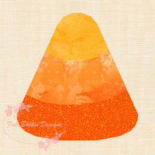 Load image into Gallery viewer, Candy Corn, Halloween, Foundation Paper Piecing Pattern (FPP Pattern), Quilt Block, 3 sizes FPP Patterns- Full Bobbin Designs foundation paper piecing patterns quilt block patterns sewing patterns