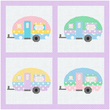 Load image into Gallery viewer, Caravan of Love, Foundation Paper Piecing Pattern (FPP Pattern), Quilt Block, 4 sizes FPP Patterns- Full Bobbin Designs foundation paper piecing patterns quilt block patterns sewing patterns