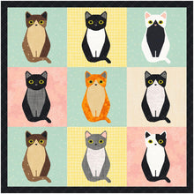 Load image into Gallery viewer, Cat! Foundation Paper Piecing Pattern (FPP), Quilt Block, 4 sizes FPP Patterns- Full Bobbin Designs foundation paper piecing patterns quilt block patterns sewing patterns