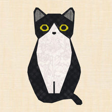 Load image into Gallery viewer, Cat! Foundation Paper Piecing Pattern (FPP), Quilt Block, 4 sizes FPP Patterns- Full Bobbin Designs foundation paper piecing patterns quilt block patterns sewing patterns