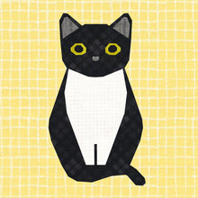 Load image into Gallery viewer, Cat! Foundation Paper Piecing Pattern (FPP), Quilt Block, 4 sizes FPP Patterns- Full Bobbin Designs foundation paper piecing patterns quilt block patterns sewing patterns