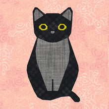 Load image into Gallery viewer, Cat! Foundation Paper Piecing Pattern (FPP), Quilt Block, 4 sizes FPP Patterns- Full Bobbin Designs foundation paper piecing patterns quilt block patterns sewing patterns