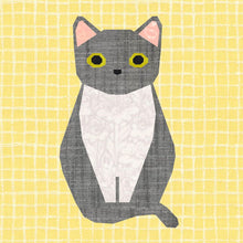 Load image into Gallery viewer, Cat! Foundation Paper Piecing Pattern (FPP), Quilt Block, 4 sizes FPP Patterns- Full Bobbin Designs foundation paper piecing patterns quilt block patterns sewing patterns