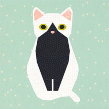 Load image into Gallery viewer, Cat! Foundation Paper Piecing Pattern (FPP), Quilt Block, 4 sizes FPP Patterns- Full Bobbin Designs foundation paper piecing patterns quilt block patterns sewing patterns