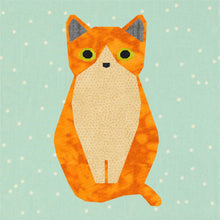 Load image into Gallery viewer, Cat! Foundation Paper Piecing Pattern (FPP), Quilt Block, 4 sizes FPP Patterns- Full Bobbin Designs foundation paper piecing patterns quilt block patterns sewing patterns