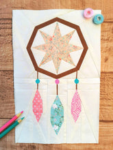 Load image into Gallery viewer, Catch a Dream, Dreamcatcher, Foundation Paper Piecing Pattern (FPP Pattern), 3 sizes FPP Patterns- Full Bobbin Designs foundation paper piecing patterns quilt block patterns sewing patterns