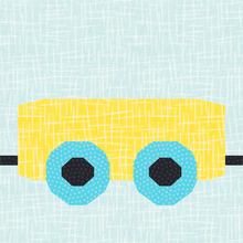 Load image into Gallery viewer, Choo Choo Train, Foundation Paper Piecing Pattern (FPP Pattern), Quilt Block, 3 Patterns included each in 4 sizes FPP Patterns- Full Bobbin Designs foundation paper piecing patterns quilt block patterns sewing patterns