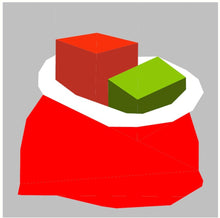 Load image into Gallery viewer, Christmas Sack, Foundation Paper Piecing Pattern (FPP Pattern), Quilt Block, 3 sizes FPP Patterns- Full Bobbin Designs foundation paper piecing patterns quilt block patterns sewing patterns