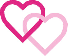 Load image into Gallery viewer, Connected Hearts, Foundation Paper Piecing Pattern (FPP Pattern), Quilt Block, 3 sizes FPP Patterns- Full Bobbin Designs foundation paper piecing patterns quilt block patterns sewing patterns