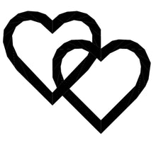 Load image into Gallery viewer, Connected Hearts, Foundation Paper Piecing Pattern (FPP Pattern), Quilt Block, 3 sizes FPP Patterns- Full Bobbin Designs foundation paper piecing patterns quilt block patterns sewing patterns