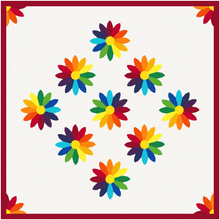 Load image into Gallery viewer, Daisy, Daisy, Foundation Paper Piecing, FPP Pattern, 3 sizes FPP Patterns- Full Bobbin Designs foundation paper piecing patterns quilt block patterns sewing patterns