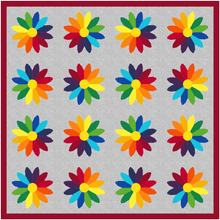 Load image into Gallery viewer, Daisy, Daisy, Foundation Paper Piecing, FPP Pattern, 3 sizes FPP Patterns- Full Bobbin Designs foundation paper piecing patterns quilt block patterns sewing patterns