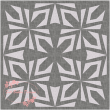 Load image into Gallery viewer, Deco Flower, Foundation Paper Piecing, FPP Pattern, 3 sizes FPP Patterns- Full Bobbin Designs foundation paper piecing patterns quilt block patterns sewing patterns