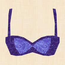 Load image into Gallery viewer, Demi Bra, Foundation Paper Piecing, FPP Pattern, 3 sizes FPP Patterns- Full Bobbin Designs foundation paper piecing patterns quilt block patterns sewing patterns