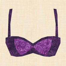 Load image into Gallery viewer, Demi Bra, Foundation Paper Piecing, FPP Pattern, 3 sizes FPP Patterns- Full Bobbin Designs foundation paper piecing patterns quilt block patterns sewing patterns