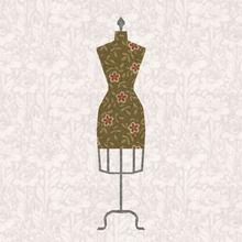 Load image into Gallery viewer, Dressmakers Dummy, Foundation Paper Piecing Pattern (FPP Pattern), 4 Sizes FPP Patterns- Full Bobbin Designs foundation paper piecing patterns quilt block patterns sewing patterns