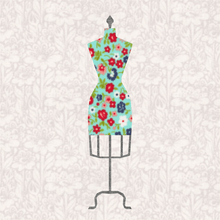 Load image into Gallery viewer, Dressmakers Dummy, Foundation Paper Piecing Pattern (FPP Pattern), 4 Sizes FPP Patterns- Full Bobbin Designs foundation paper piecing patterns quilt block patterns sewing patterns