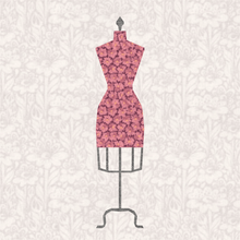 Load image into Gallery viewer, Dressmakers Dummy, Foundation Paper Piecing Pattern (FPP Pattern), 4 Sizes FPP Patterns- Full Bobbin Designs foundation paper piecing patterns quilt block patterns sewing patterns