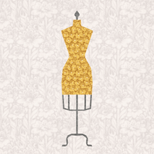 Load image into Gallery viewer, Dressmakers Dummy, Foundation Paper Piecing Pattern (FPP Pattern), 4 Sizes FPP Patterns- Full Bobbin Designs foundation paper piecing patterns quilt block patterns sewing patterns