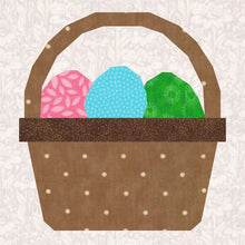 Load image into Gallery viewer, Easter Basket, Foundation Paper Piecing Pattern (FPP Pattern), Quilt Block, 3 sizes FPP Patterns- Full Bobbin Designs foundation paper piecing patterns quilt block patterns sewing patterns