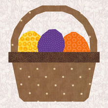 Load image into Gallery viewer, Easter Basket, Foundation Paper Piecing Pattern (FPP Pattern), Quilt Block, 3 sizes FPP Patterns- Full Bobbin Designs foundation paper piecing patterns quilt block patterns sewing patterns