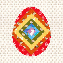 Load image into Gallery viewer, Easter Egg, Foundation Paper Piecing Pattern (FPP Pattern), Quilt Block, 3 sizes FPP Patterns- Full Bobbin Designs foundation paper piecing patterns quilt block patterns sewing patterns