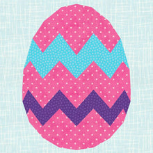 Load image into Gallery viewer, Easter Egg, Foundation Paper Piecing Pattern (FPP Pattern), Quilt Block, 3 sizes FPP Patterns- Full Bobbin Designs foundation paper piecing patterns quilt block patterns sewing patterns