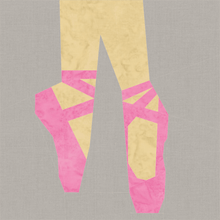 Load image into Gallery viewer, En Pointe, Ballet, Foundation Paper Piecing Pattern (FPP Pattern), Quilt Block, 3 sizes FPP Patterns- Full Bobbin Designs foundation paper piecing patterns quilt block patterns sewing patterns