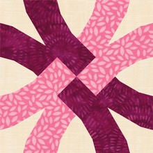 Load image into Gallery viewer, Entwined, Double Wedding Ring Variation, Foundation Paper Piecing Pattern (FPP Pattern), 4 sizes FPP Patterns- Full Bobbin Designs foundation paper piecing patterns quilt block patterns sewing patterns