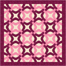 Load image into Gallery viewer, Entwined, Double Wedding Ring Variation, Foundation Paper Piecing Pattern (FPP Pattern), 4 sizes FPP Patterns- Full Bobbin Designs foundation paper piecing patterns quilt block patterns sewing patterns