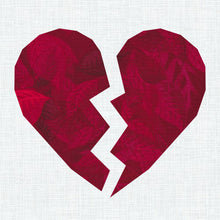 Load image into Gallery viewer, Achy Breaky Heart, Foundation Paper Piecing, FPP Pattern, 5 sizes