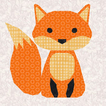 Load image into Gallery viewer, Foxy Fox, Foundation Paper Piecing Pattern (FPP Pattern), Quilt Block, 4 sizes FPP Patterns- Full Bobbin Designs foundation paper piecing patterns quilt block patterns sewing patterns